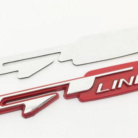 Logo autocollant GTline en métal 3D