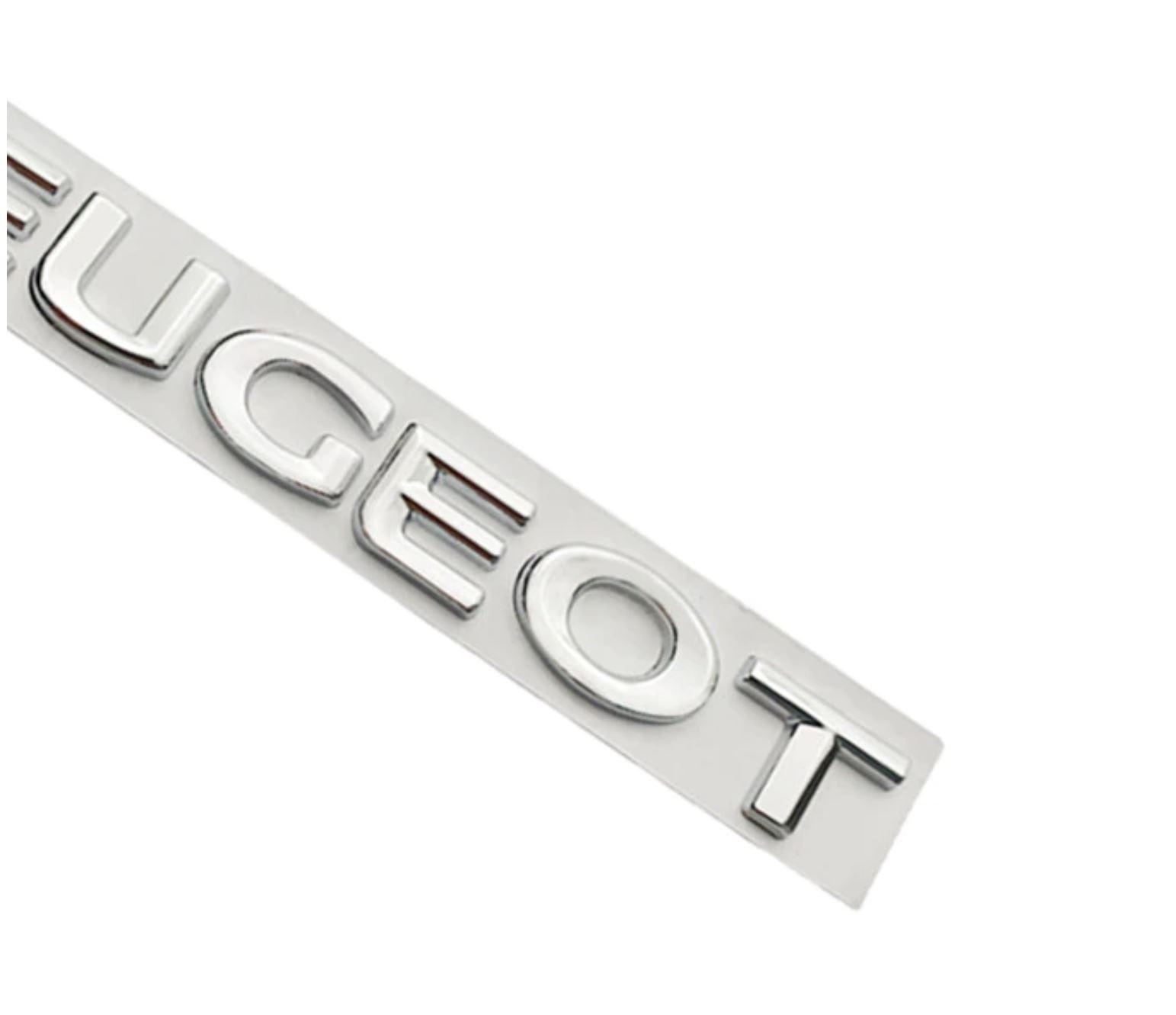 Logo en lettres métalliques pour Peugeot