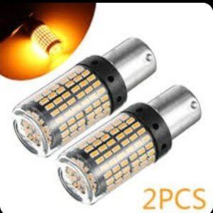 Super Bright Waterproof and Durable 12V Amber LED Turn Signal Bulbs, 2 Pieces
