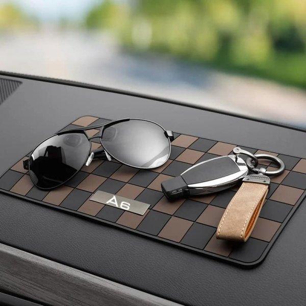 Support de Téléphone Rotatif à 360° pour Voiture avec Tapis Antidérapant en PVC