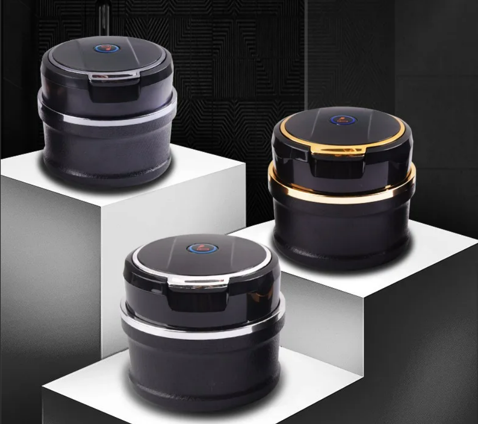 Cendrier automobile multifonctionnel à lumière LED en céramique