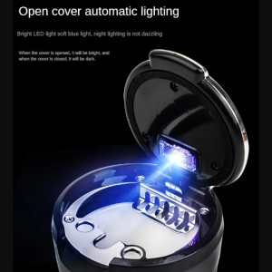 Cendrier automobile multifonctionnel à lumière LED en céramique