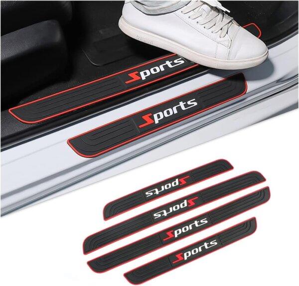 4 Bande de protection de seuil en plastique logo sport