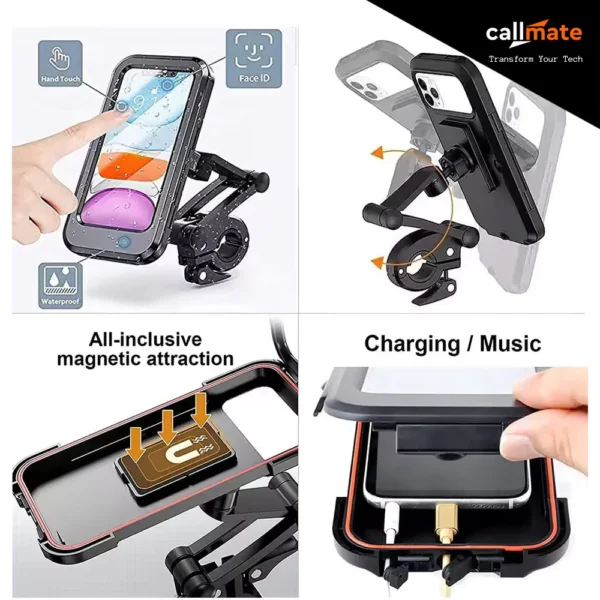 Support téléphone portable moto étanche
