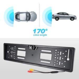 Cadre Plaque d&rsquo;immatriculation de voiture avec caméra de recul