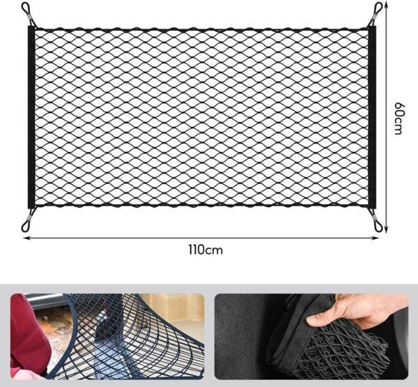Filet de Rangement en Nylon Extensible pour Coffre de