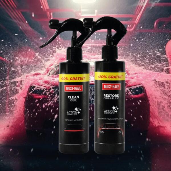 Pack Nettoyant + rénovateur cuir et plastique