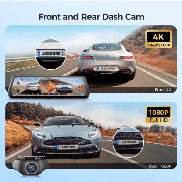 Caméra de Bord 10 » Full HD 1080p avec Vision à 170°
