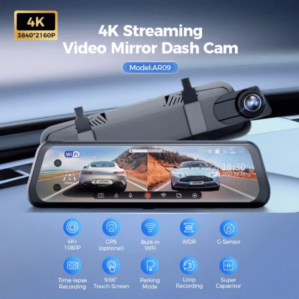 Caméra de Bord 10 » Full HD 1080p avec Vision à 170°
