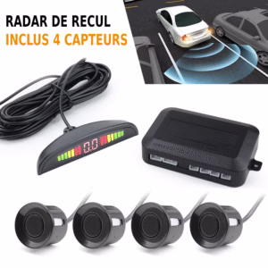 Radar de Recul avec Affichage LED et 4 Capteurs