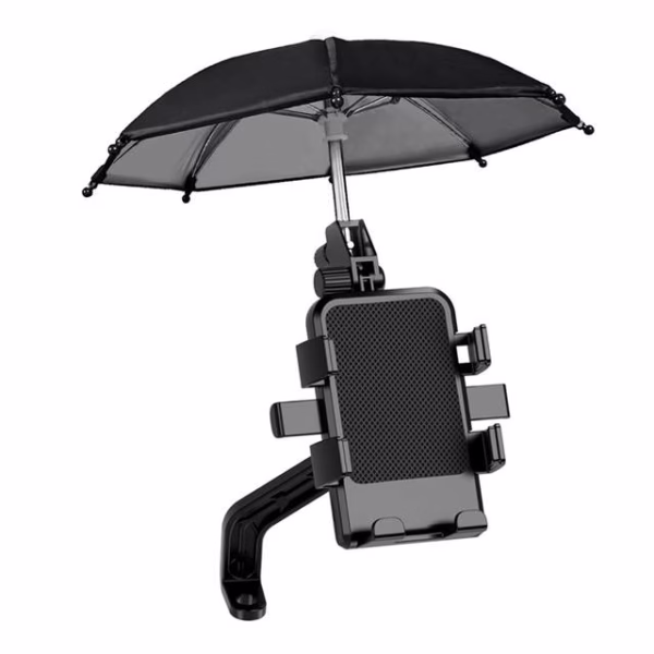 Support de telephone pour velo avec mini parapluie