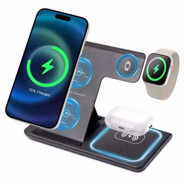 Chargeur Sans Fil 3 en 1 Pliable
