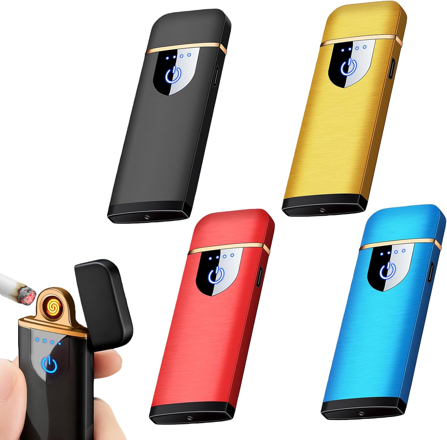 2 Briquets électroniques USB avec capteur – bleu