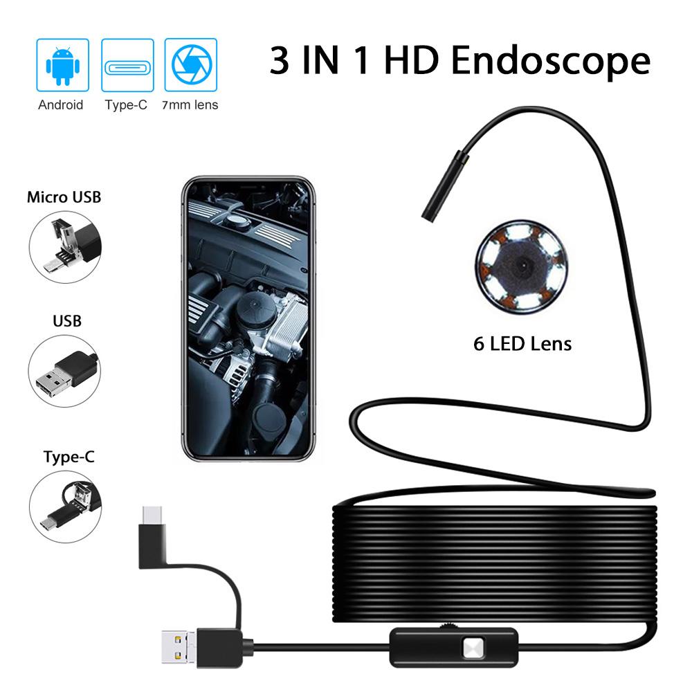 Caméra Endoscopique Android 3 en 1 pour Inspection