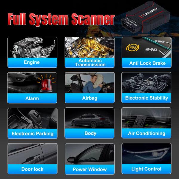 KONNWEI MAXOBD Bluetooth 5.2 OBDII voiture système complet Diagnostic