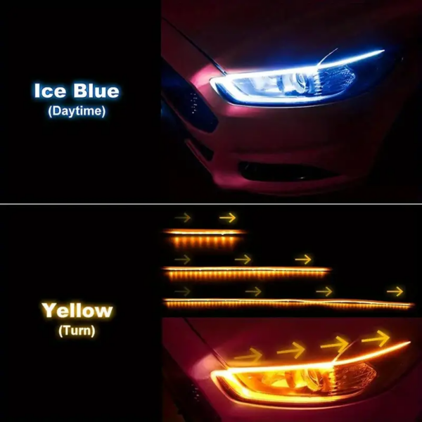 Feux LED d&rsquo;ambiance à l&rsquo;avant de votre voiture avec une fonction clignotant
