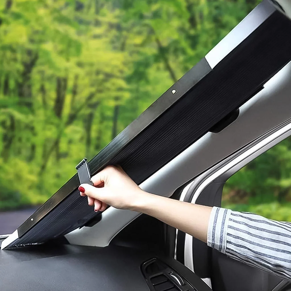 Pare-soleil de pare-brise rétractable et pliable pour voiture