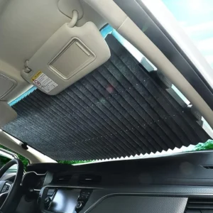 Pare-soleil de pare-brise rétractable et pliable pour voiture