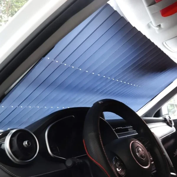 Pare-soleil de pare-brise rétractable et pliable pour voiture
