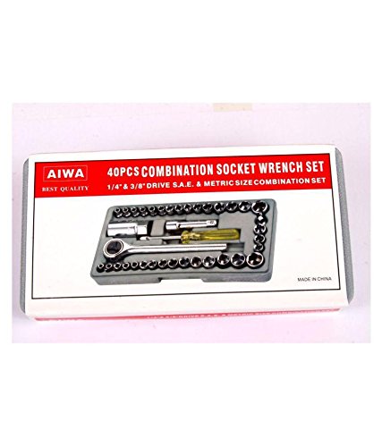 Coffret de 40 pièces de clés à douille combinées