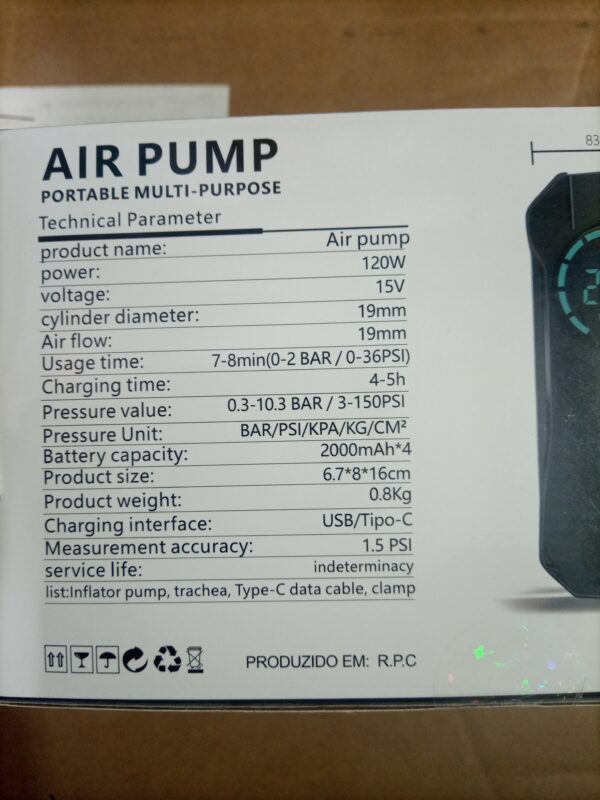 Démarreur à batterie avec gonfleur de pneu torche sos