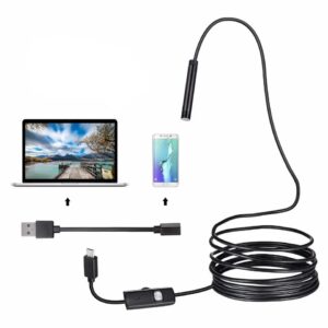 Caméra Endoscopique Android 3 en 1 de 7mm pour Inspection – Longueur 2 m câble Regide
