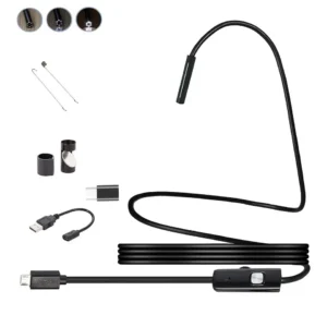 Caméra Endoscopique Android 3 en 1 de 7mm pour Inspection – Longueur 2 m câble Regide