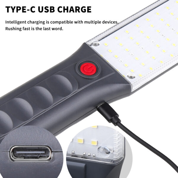 Lampe de travail led COB rouge bleu,
