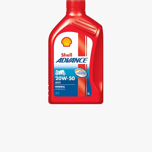 Huile moto Shell Advance AX3 4T 20W-50 1L
