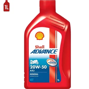 Huile moto Shell Advance AX3 4T 20W-50 1L
