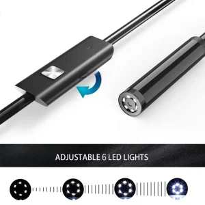 Caméra Endoscopique Android pour Inspection – Câble Souple 1 m