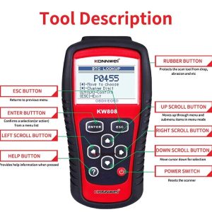 KONNWEI KW808 – Scanner OBD2 Professionnel pour Diagnostic Automobile