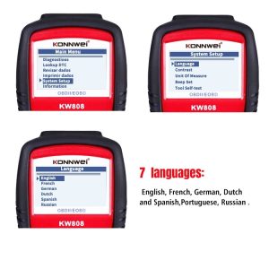 KONNWEI KW808 – Scanner OBD2 Professionnel pour Diagnostic Automobile