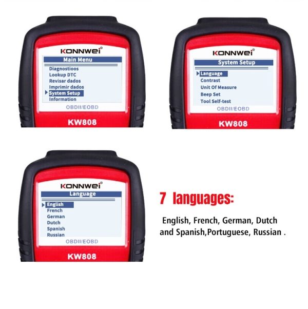 KONNWEI KW808 – Scanner OBD2 Professionnel pour Diagnostic Automobile