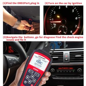 KONNWEI KW808 – Scanner OBD2 Professionnel pour Diagnostic Automobile