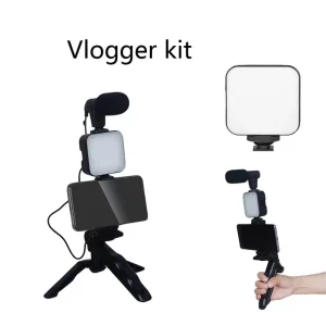 Kit Support Vidéo et Éclairage Studio VzonKit pour Smartphone