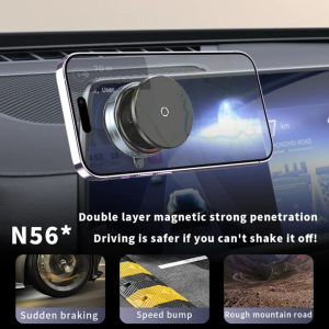 Support Téléphone Voiture K009 Magnétique à Ventouse Haute Précision
