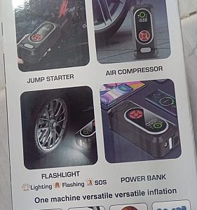 Booster Démarreur de Batterie Voiture 4-en-1 Multifonction Portable