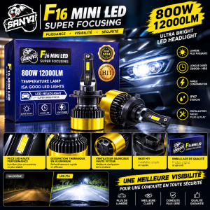 Ampou phare voiture Tunisie – Ampoule de phare de voiture à LED modèle F16