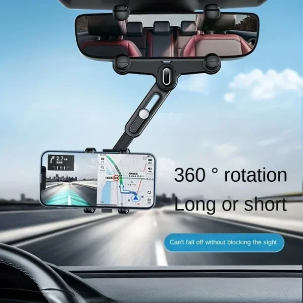 Support téléphone Rétroviseur Tunisie – Support de téléphone – Rétroviseur voiture – Rotatif 360°