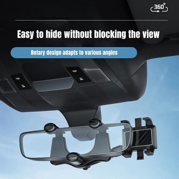 Support téléphone Rétroviseur Tunisie – Support de téléphone – Rétroviseur voiture – Rotatif 360°