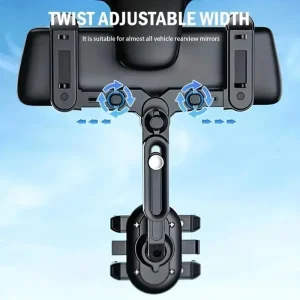 Support téléphone Rétroviseur Tunisie – Support de téléphone – Rétroviseur voiture – Rotatif 360°