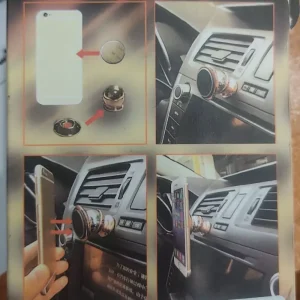 Support Téléphone Voiture Magnétique Rotatif 360° – Logo Renault Losange