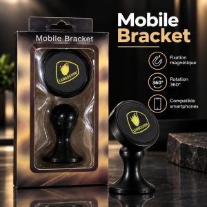 Support Téléphone Voiture Magnétique Rotatif 360° – Logo Lamborghini Bull