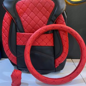 Pack Confort Intérieur Auto Type Boss – Housse Siège Rembourrée + Couvre-Volant + Protège Pommeau (3 Couleurs Disponibles)