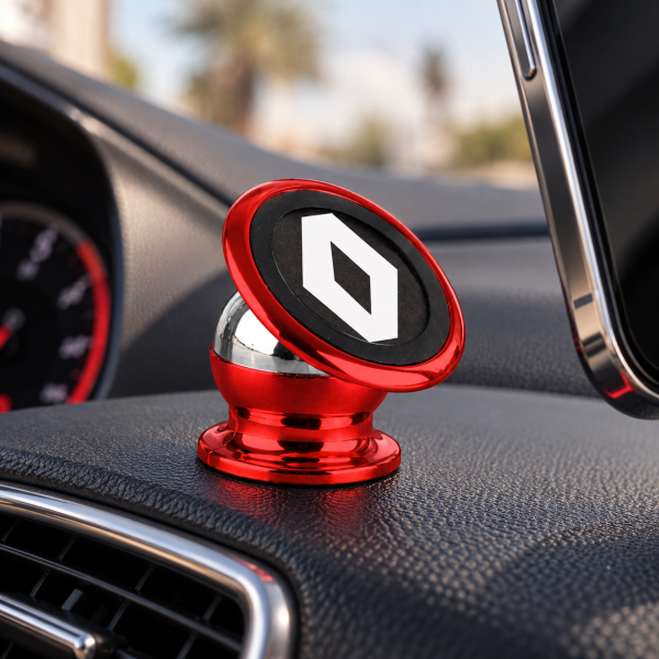Support Téléphone Voiture Magnétique Rotatif 360° – Logo Renault Losange